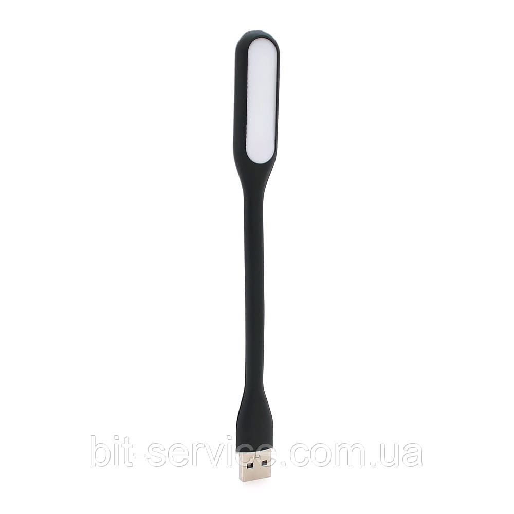 Ліхтарик гнутий LED USB, Black, OEM