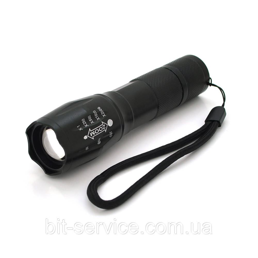 Ліхтарик ручний Bailong BL-A-5, Led-CREE Q5, Zoom, 4 реж., корпус-алюміній, водостійкий, ударостійкий,