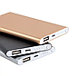 Ультратонкий повербанк портативний акумулятор 10000 mah Power Bank сріблястий, фото 6