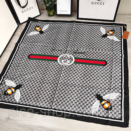 Хустка Gucci шовкова з ручною підшивкою, фото 6