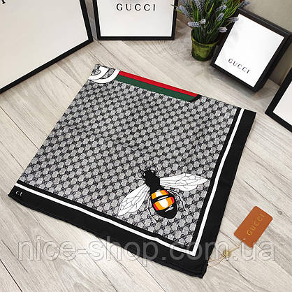 Хустка Gucci шовкова з ручною підшивкою, фото 3