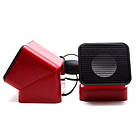Колонки 2.0 G-SYSYTEM G-012, 2х2.5W, USB, Red/Black, пластик, c регулюванням звуку на дроті, BOX