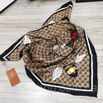 Хустка Gucci шовкова з ручною підшивкою, фото 3