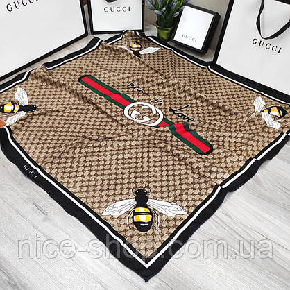 Хустка Gucci шовкова з ручною підшивкою, фото 4