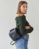 Женский маленький рюкзак эко кожа, прогулочный рюкзачек , мини рюкзак для девушек Chris WeLassie Черный