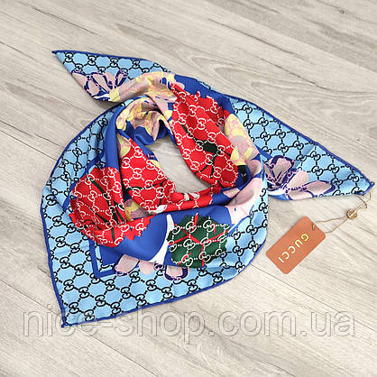 Хустка Gucci шовкова з ручною підшивкою, фото 3