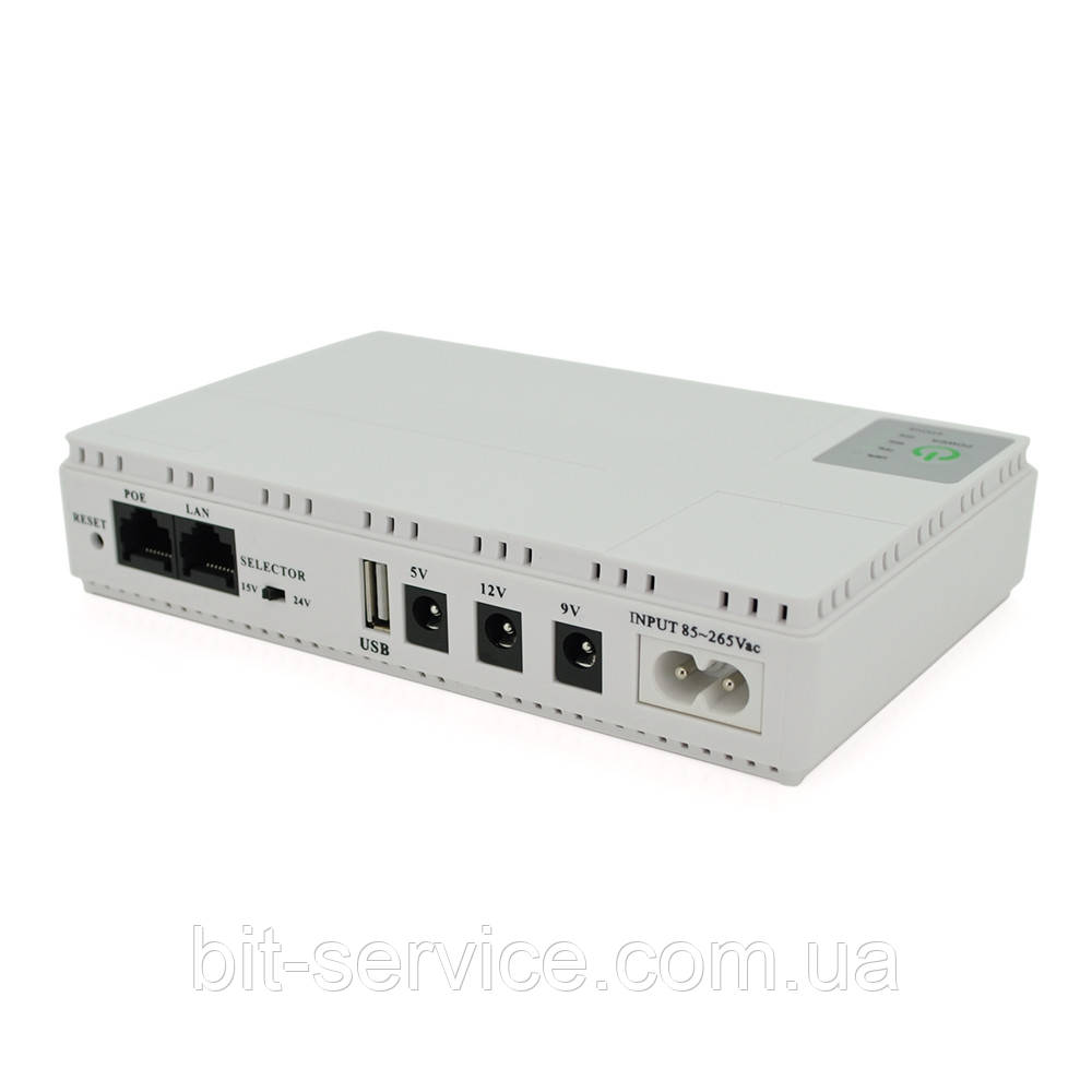 ДБЖ UPS-18W DC1018P для роутерів/комутаторів/PON/POE-430, 5//9/12V, 1A, 4*18650 (2600MAh), White, BOX