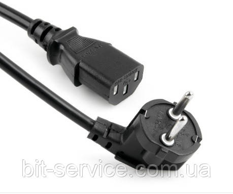 Кабель живлення Schuko PC-186 CEE7/7-C13, 3.0M, 0.5mm, OEM (євровилка) Q15