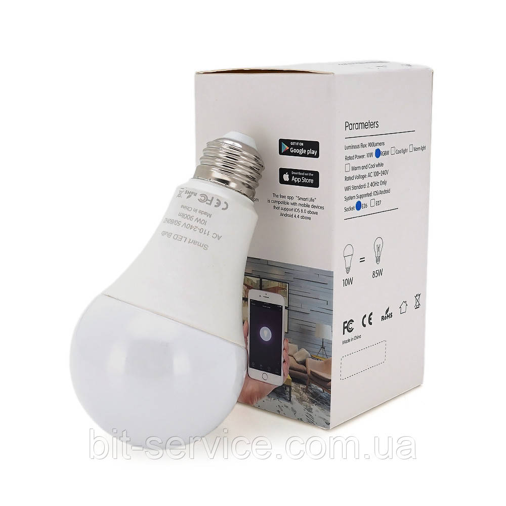 Розумна лампочка YOSO WiFi Smart Bulb 7 RGB цоколь E27