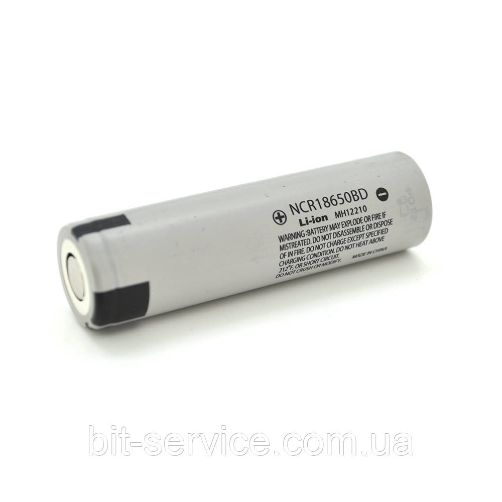 Акумулятор 18650 Li-Ion Panasonic NCR18650BD, 3200mAh, 10A, 4.2/3.6/2.5V, Gray