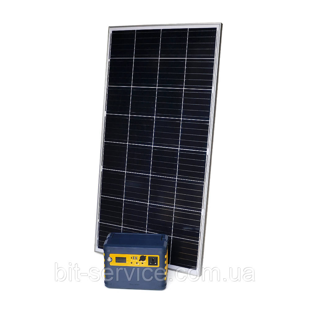 Портативна станція BRAZZERS BRPRS-1024W+POLY Solar panel 160W, AC/220v/1.1kw Pure sine wave