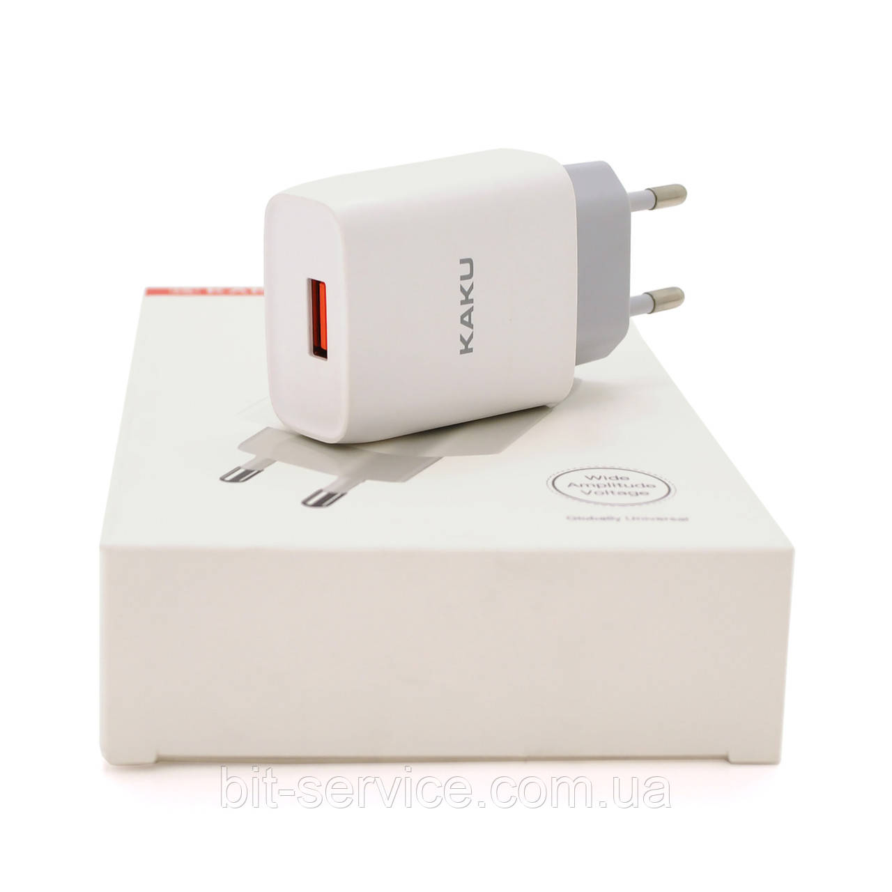 СЗУ AC100-240V iKAKU KSC-215 NATU, 1xUSB, 2.1A, White, Box