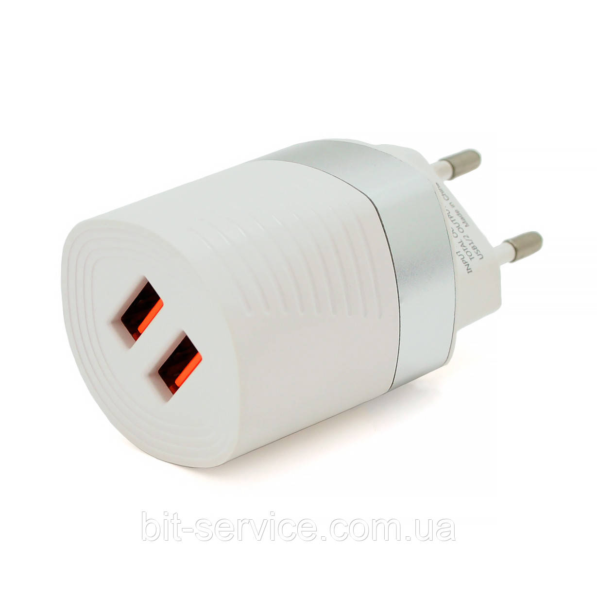 СЗУ AC100-240V iKAKU KSC-181 JUNENG, 2xUSB, 2.4A, White, Box