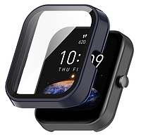 Чехол-накладка DK Пластик Gloss Glass Full Cover для Xiaomi Amazfit Bip 3 / 3 Pro (dark blue)