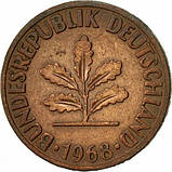 Монета Німеччини 2 пфенниги 1950-96 рр., фото 2