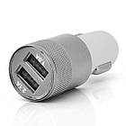 АЗП NOKOKO BULLET, 12V-USB, 5-5.5V, 2 * USB, 10W, 2,1А, Silver, Пакет Q50