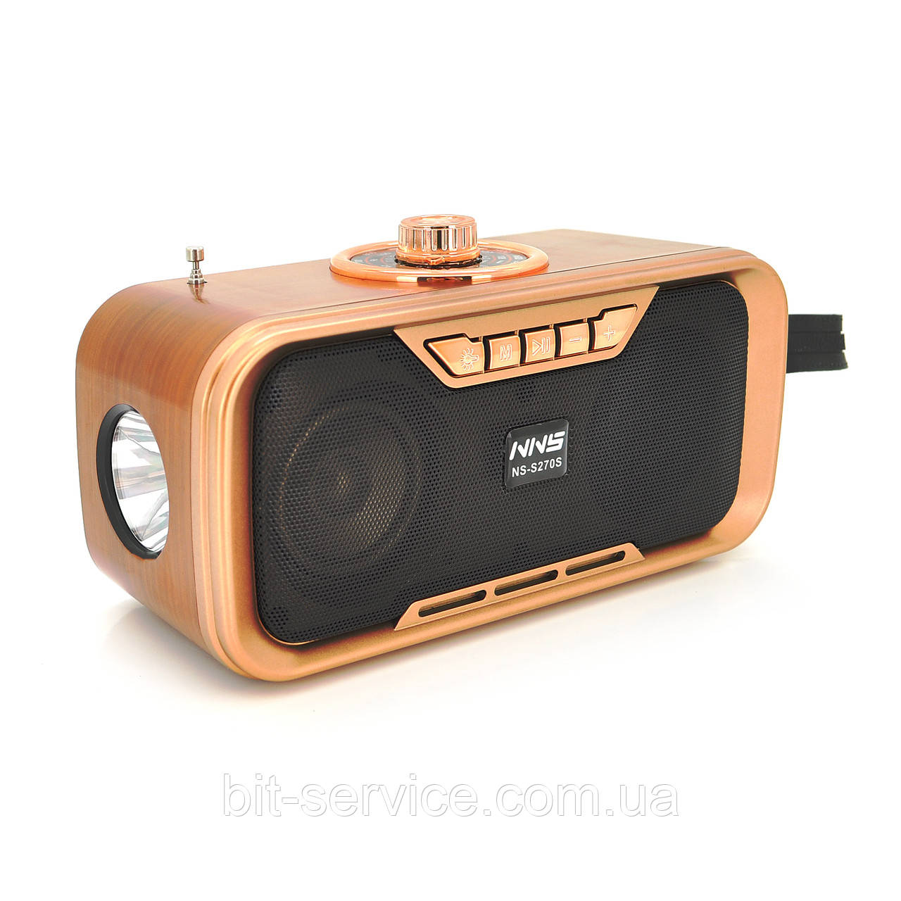 Радіо з ліхтариком NS-S270-S, FM/AM/SW радіо+Solar, Входи: TFcard, USB, Wireless speaker, Bluetooth, Black,