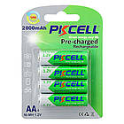 Акумулятор PKCELL 1.2V AA 2000 mAh NiMH Already Charged, 4 штуки в блістері ціна за блістер, Q12