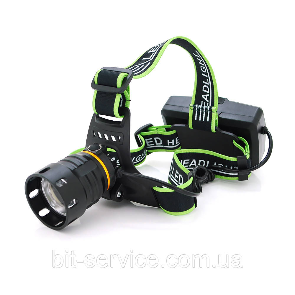 Налобний ліхтарик Bailong BL-A14-3-P360, 5W, Zoom, 3 режими, корпус-пластик, водостійкий, ip44, живлення