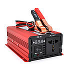 Інвертор напруги ST600CP (DC:300W), 12/220V з апроксимованою синусоїдою, 1 універсальна розетка, крокодили,