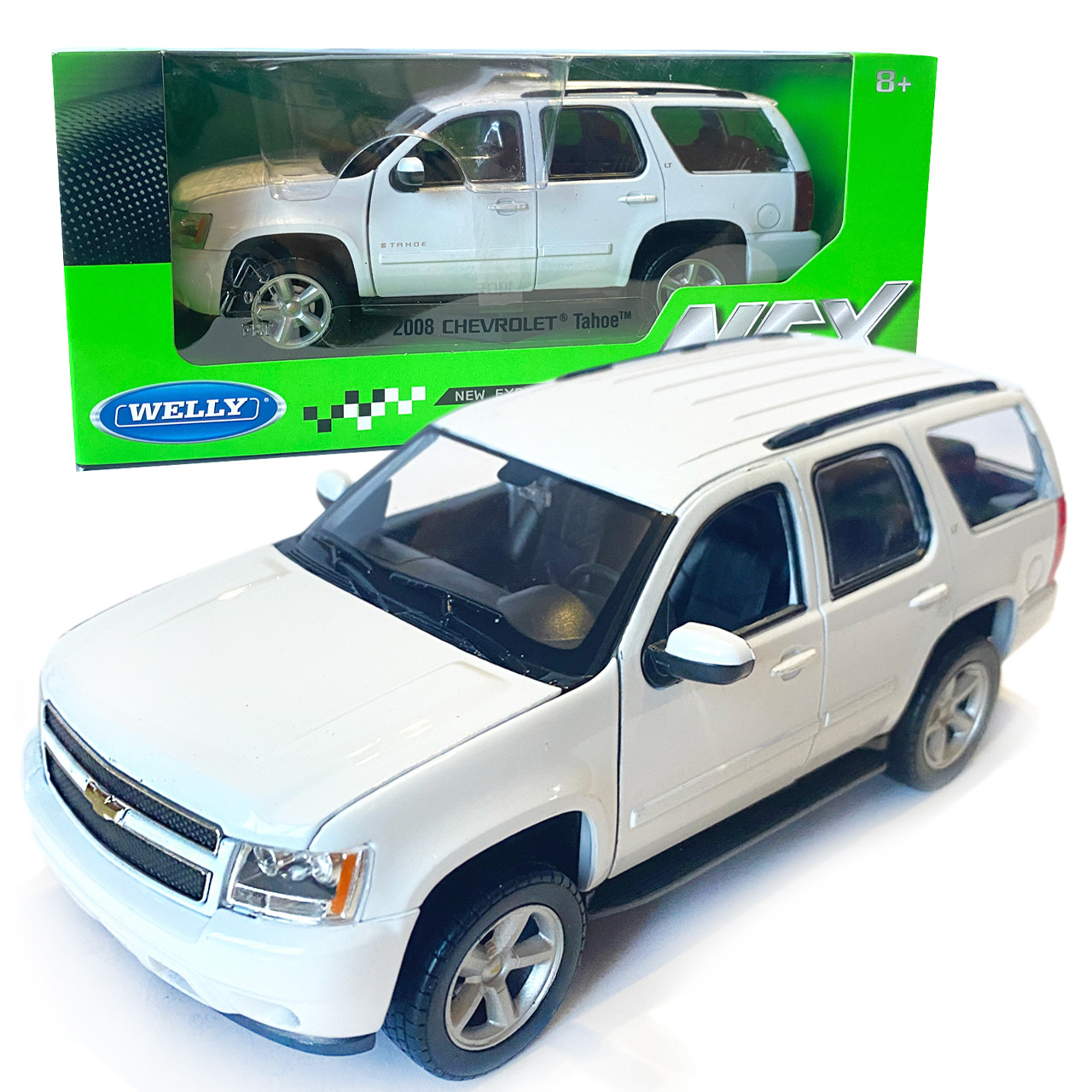 Іграшкова машинка металева WELLY 1:24 CHEVROLET TAHOE, білий, 19*7, 5*7, 5 см (22509W), фото 1