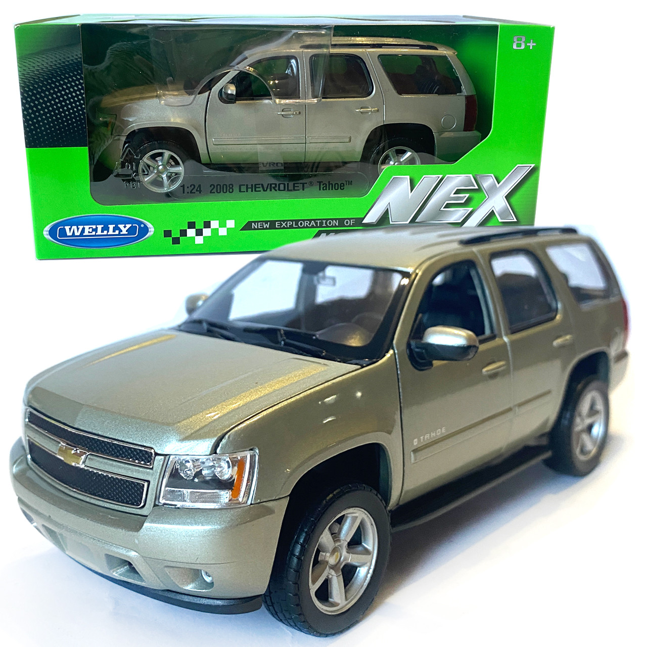 Іграшкова машинка металева WELLY 1:24 CHEVROLET TAHOE, бронза, 19*7, 5*7, 5 см (22509W), фото 1