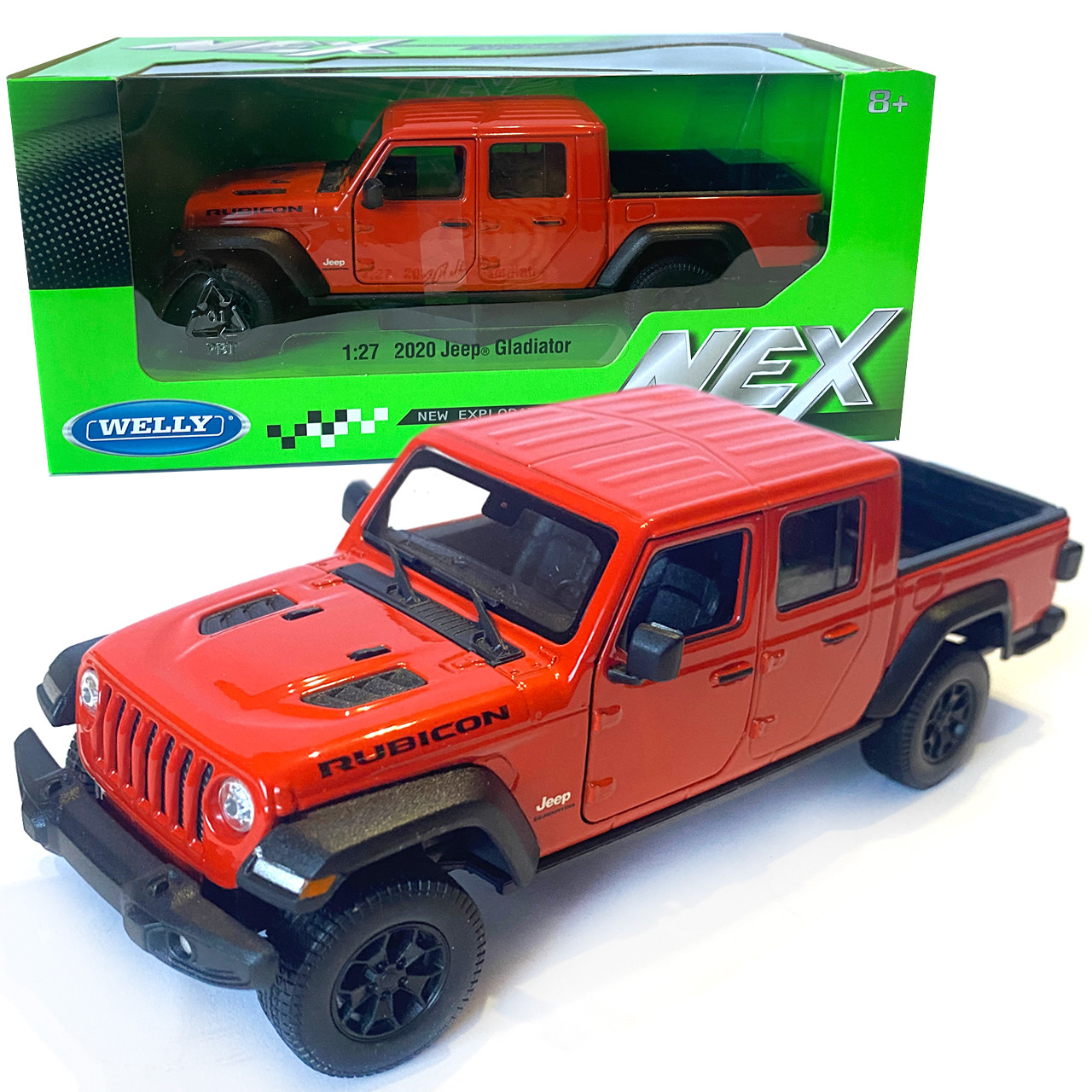 Іграшкова машинка металева WELLY 1:27, 2007 JEEP GLADIATOR, червоний, 19.5*6.5*6.5 см (24103W)