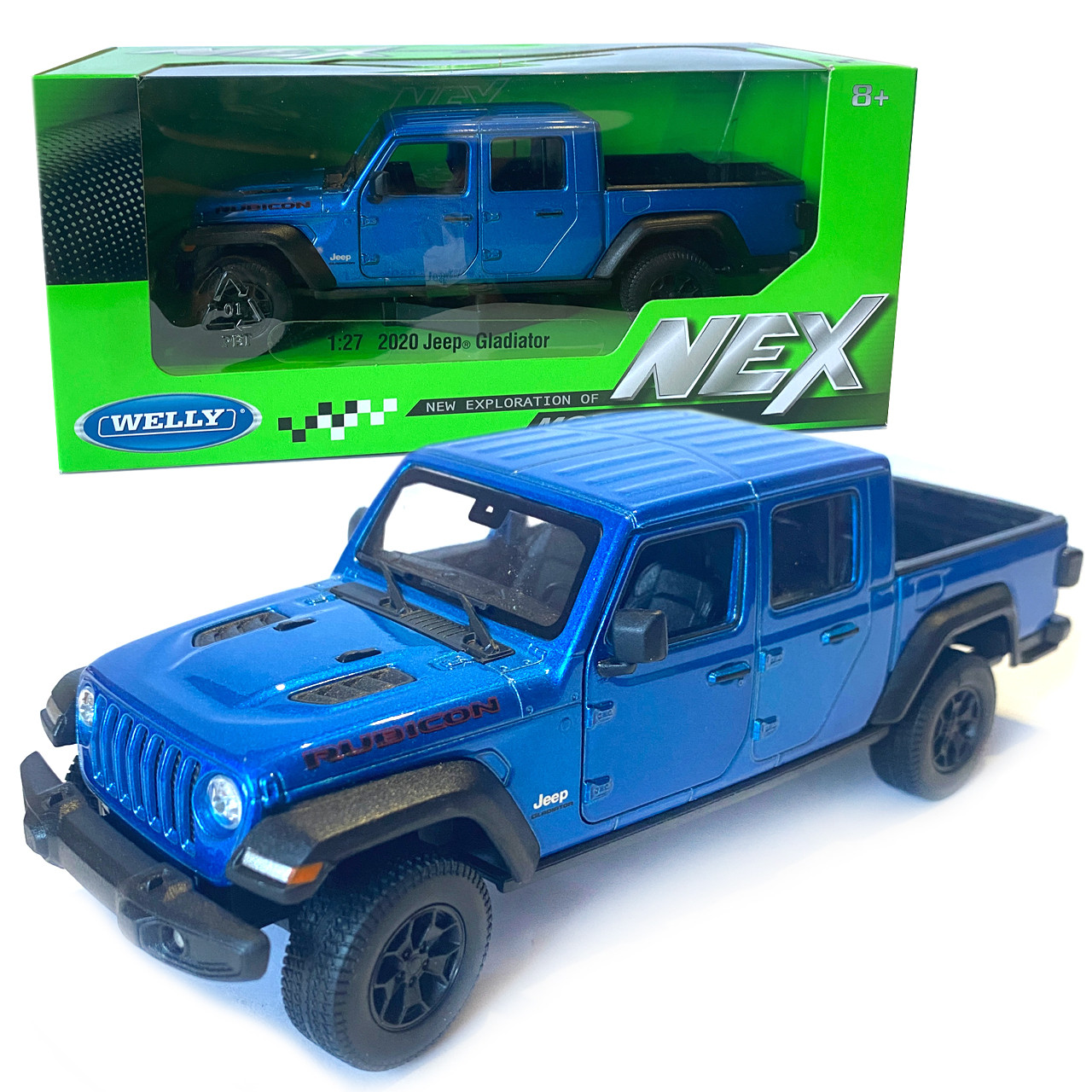 Іграшкова машинка металева WELLY 1:27, 2007 JEEP GLADIATOR, синій, 19.5*6.5*6.5 см (24103W), фото 1