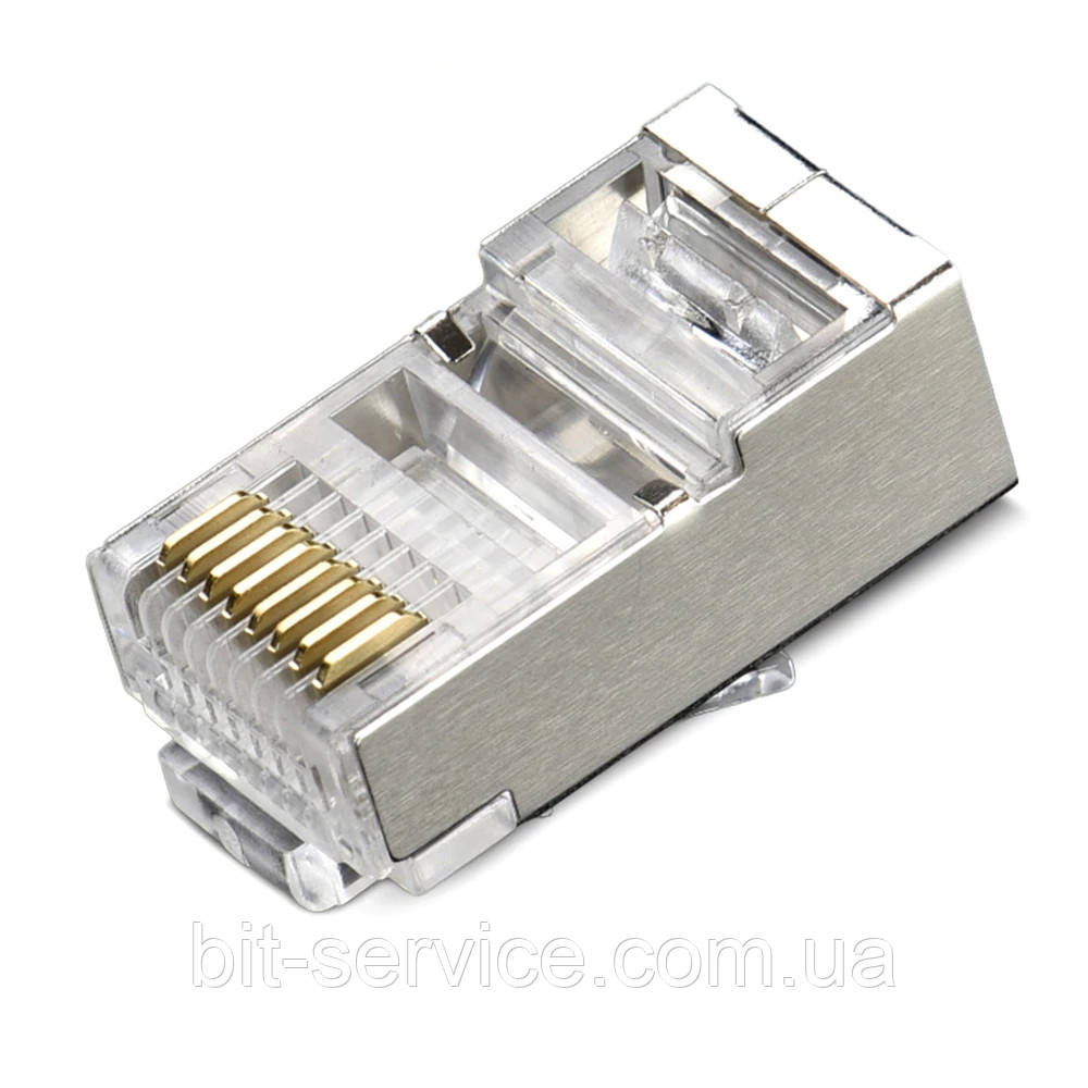 Конектор RITAR RJ-45 8P8C FTP Cat-6 екранований (100 шт / уп.) Q100