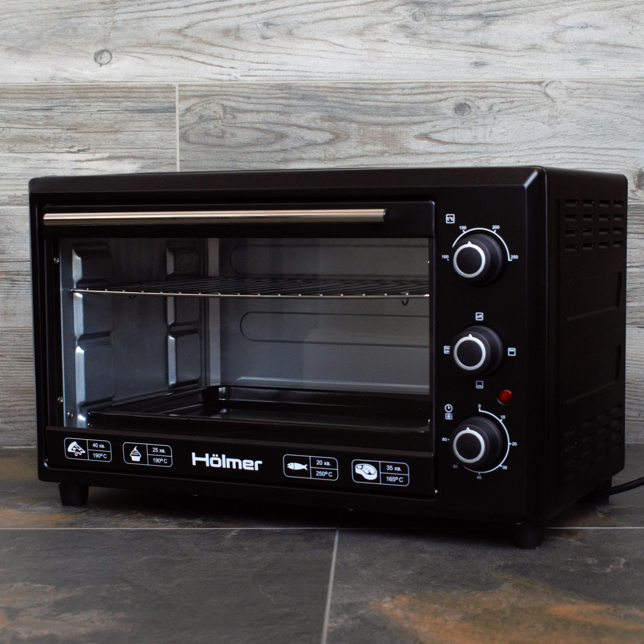 Електродуховка Holmer з конвекцією + підсвітка 35 л 1800 Вт