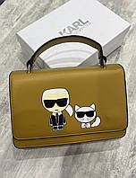 Женская сумка Karl Lagerfeld Карл Лагерфельд в желтом цвете