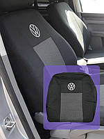 Чехлы авто для Volkswagen Polo (седан) 1/3 2009 - для кресла черно-серые, автонакидки на сиденья