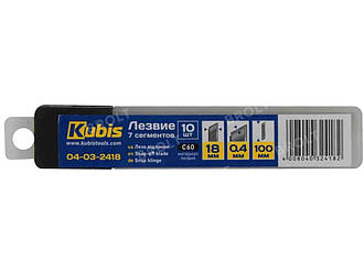 Лезо 18 * 100 * 0.4 мм 10шт C60, 7 сегментів ТМ Kubis
