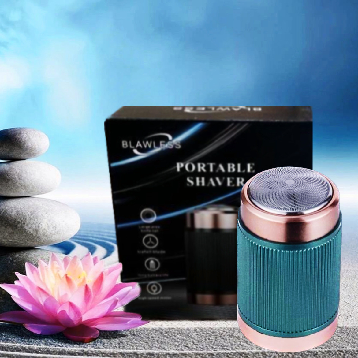 Акумуляторна міні бритва FACE MASSAGE епілятор електробритва USB бездротова BLAWLESS Shaver HX-305