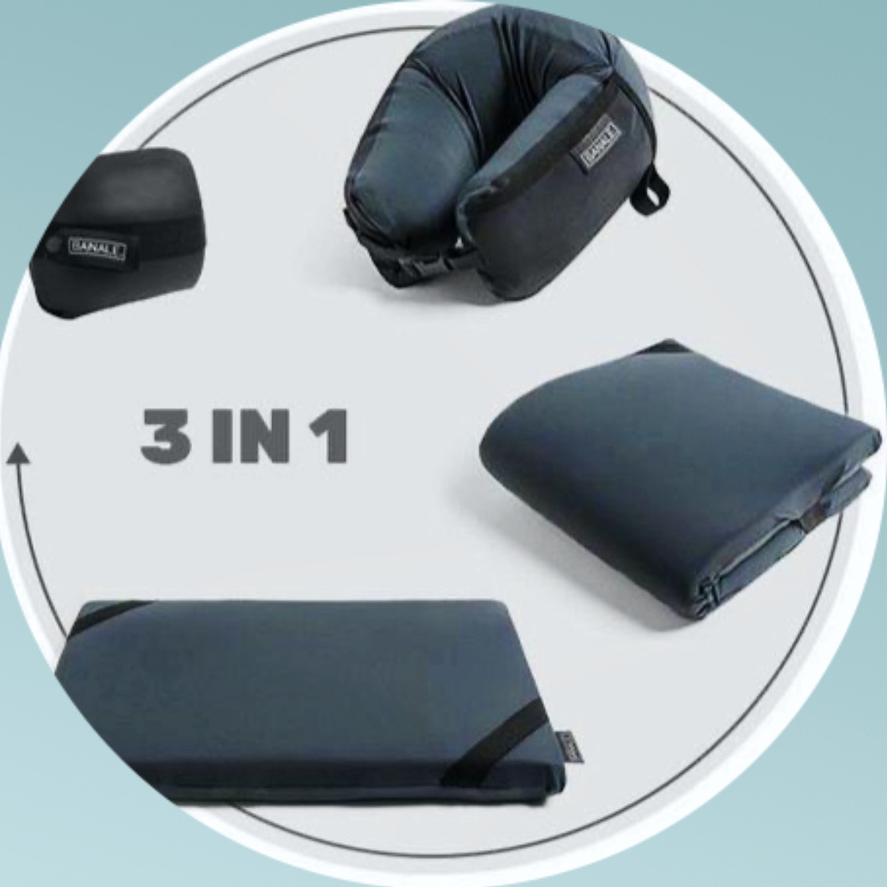 Ортопедична подушка Omni Pillow 3в1 Чорний, фото 1
