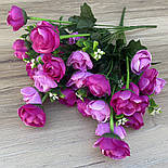 Букет лютики, бутони камелії ранінкулюс бузковий мікс 37 см, фото 4