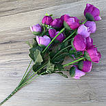 Букет лютики, бутони камелії ранінкулюс бузковий мікс 37 см, фото 3