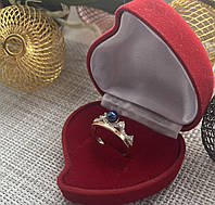 Серебряное кольцо корона с жемчугом