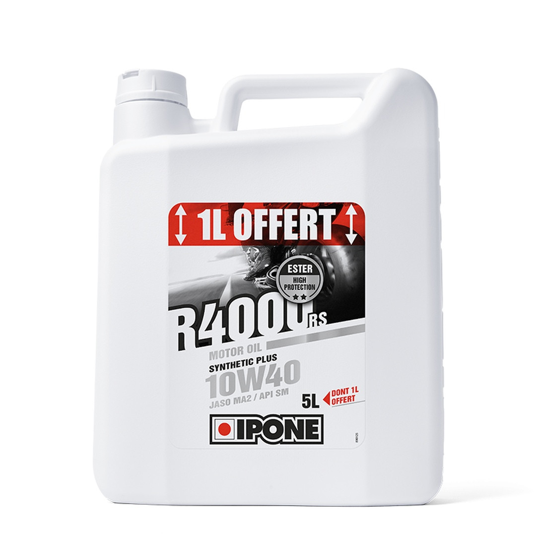 Моторна олива Ipone R4000 RS 10W40 напівсинтетична 5Л (Ester, МА2) Акція 4+1 (AKC) (4)
