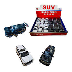 014 HY/EZ Машинка металева, 3 кольори інерція, світло, звук, на батарейках, відкр. двері, у коробці