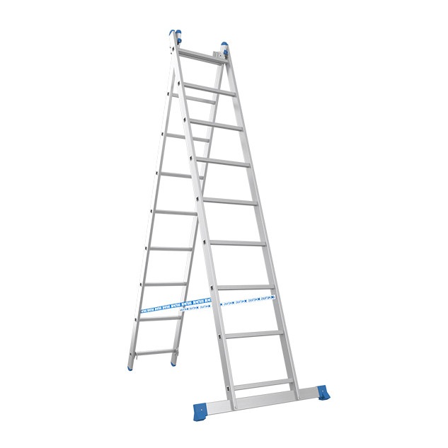Драбина-стремянка алюмінієва трисекційна 3х9 (4.77 м), фото 1