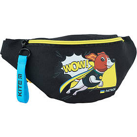 Сумка-бананка Kite дитяча Patron 27x15x6.5 см чорна (PN23-2577)