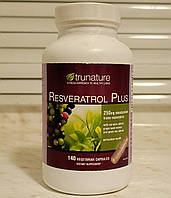 Trunature Resveratrol Plus 140 капсул ресвератрол, экстракт красного вина, виноградных косточек, зеленого чая