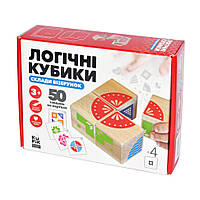 Обучающие логические кубики "Составь узор" Igroteco , 50 заданий на карточках Shoper Навчальні логічні кубики