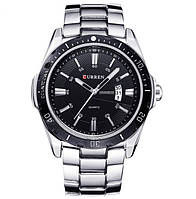 Механические Мужские часы наручные серебряные Curren Quartz Shoper Механічний Чоловічий годинник наручний
