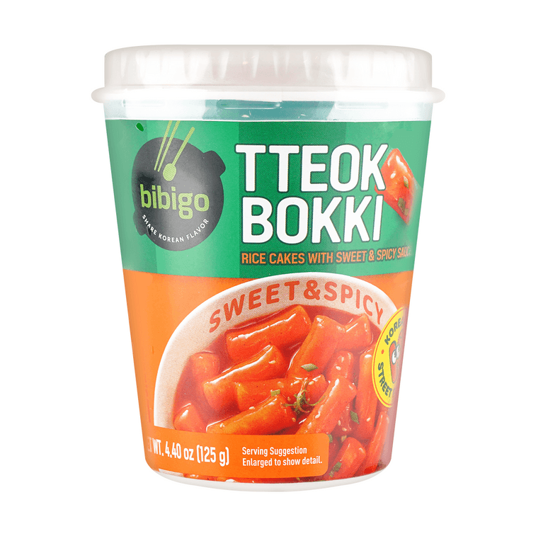 Корейські токпоккі солодко-гострі, у стакані,TM Tteokbokki, Bibigo, Південна Корея, 125 г, фото 1