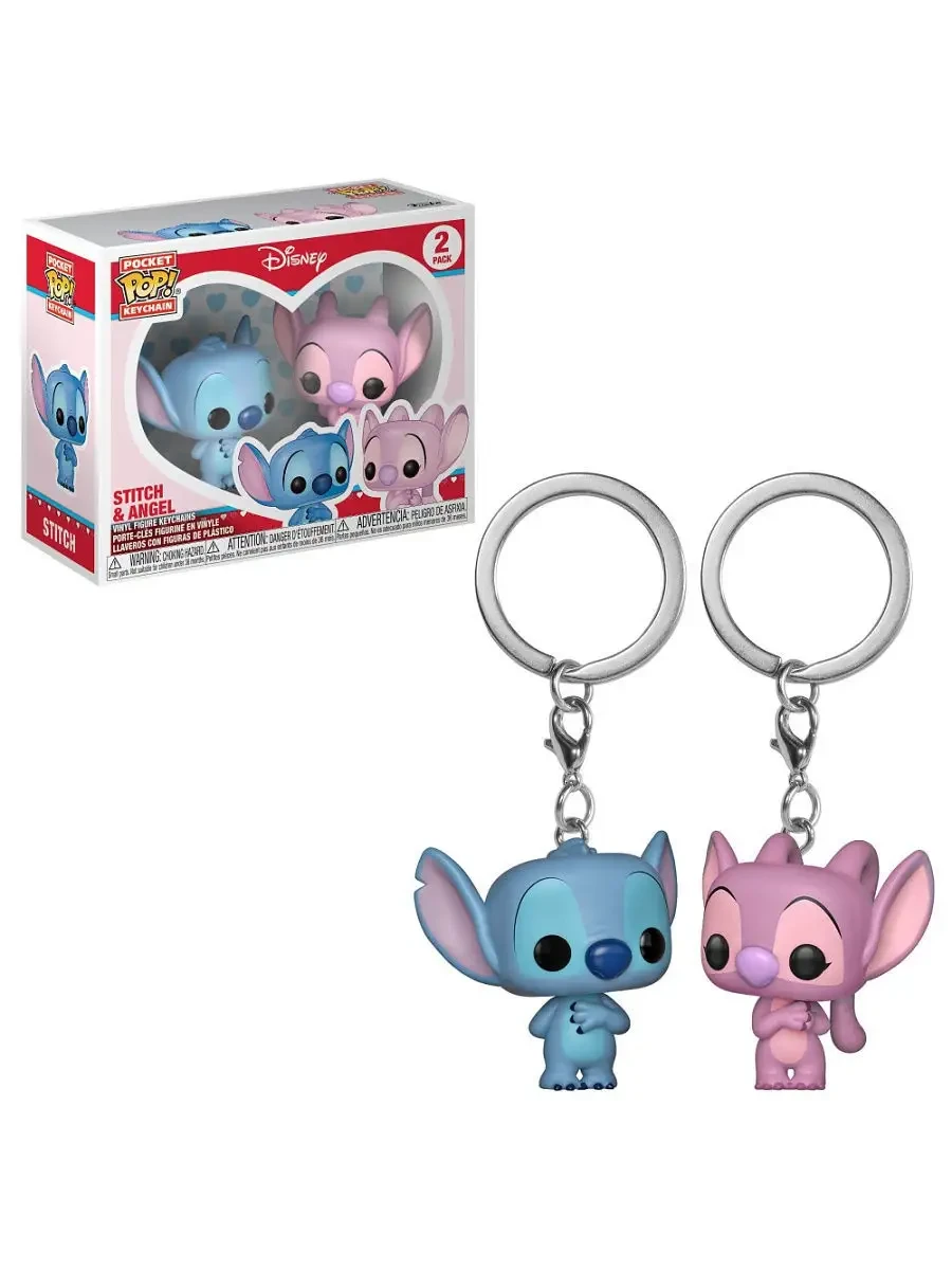 Фігурка брелок Funko Pop Ліло та Стіч Lilo and Stitch Angel 2 PACK 4 см