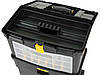 Ящик для інструментів на 2 колесах з ручкою пластиковий VOREL: 3 секції, 46х22х62/84 см, знімн орга, фото 6