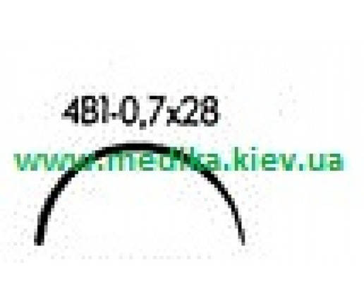 4В1 0,7 х 28 Голка хірургічна вигнута 4/8 обводу., фото 1