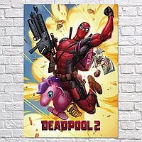 Плакат "Дэдпул 2, Deadpool 2", 60×43см
